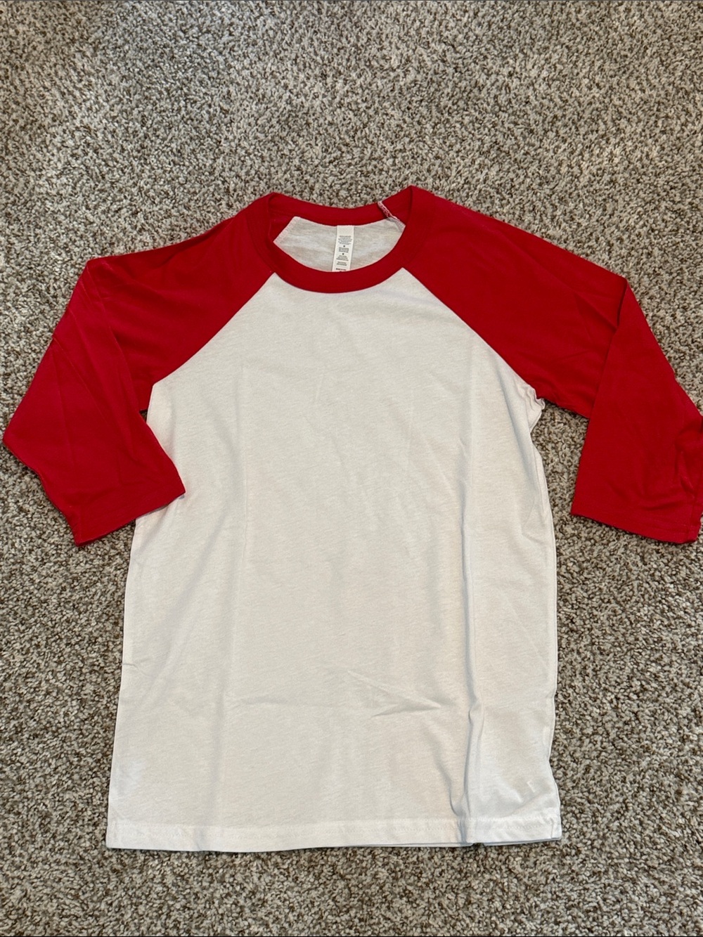 Bella Canvas Kids Raglan Tee - Red & White